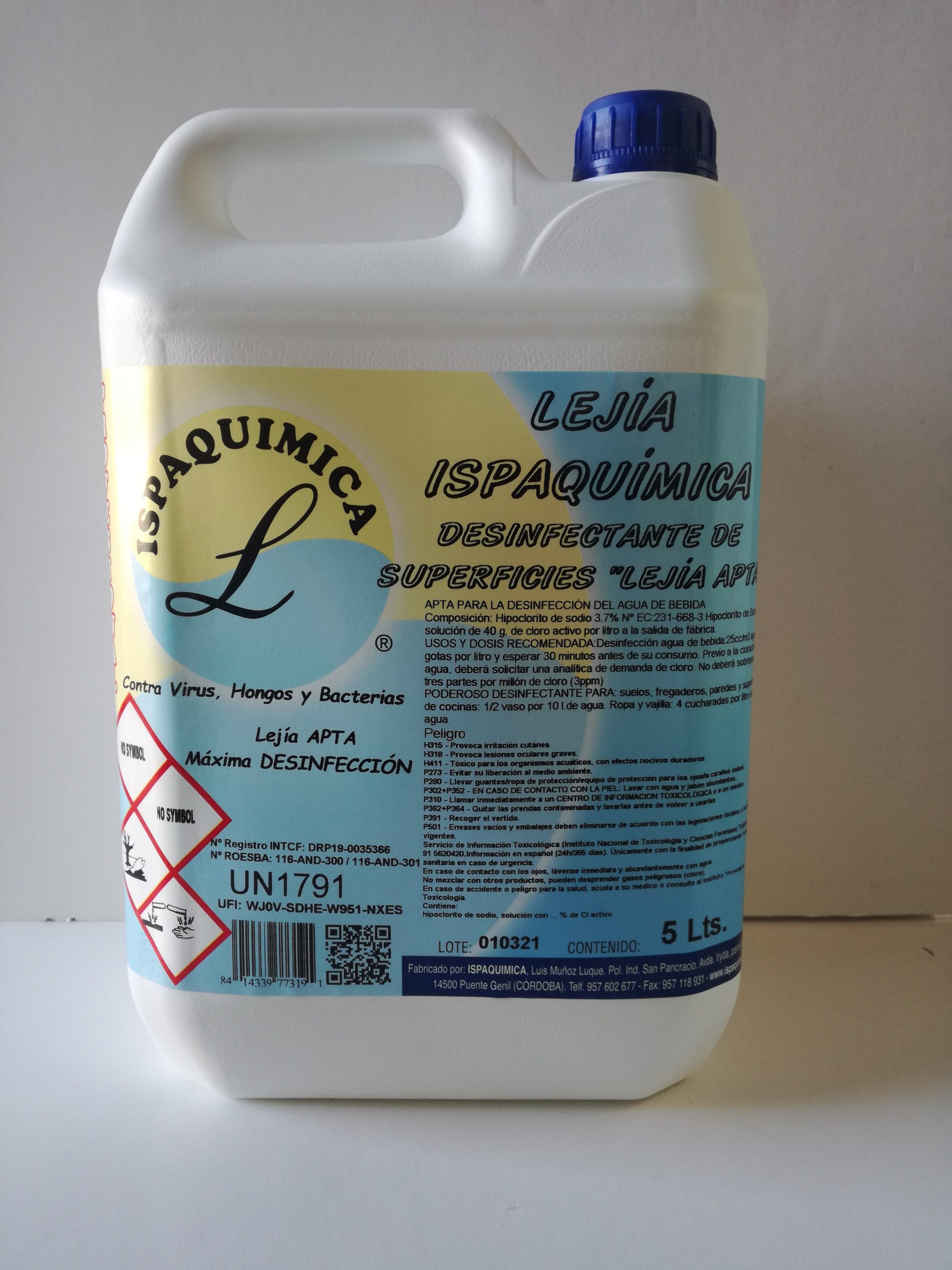 Lejía Desinfectante Apta Alimentaria Floquet 2LT - Desinfección Integral  para Agua y Superficies